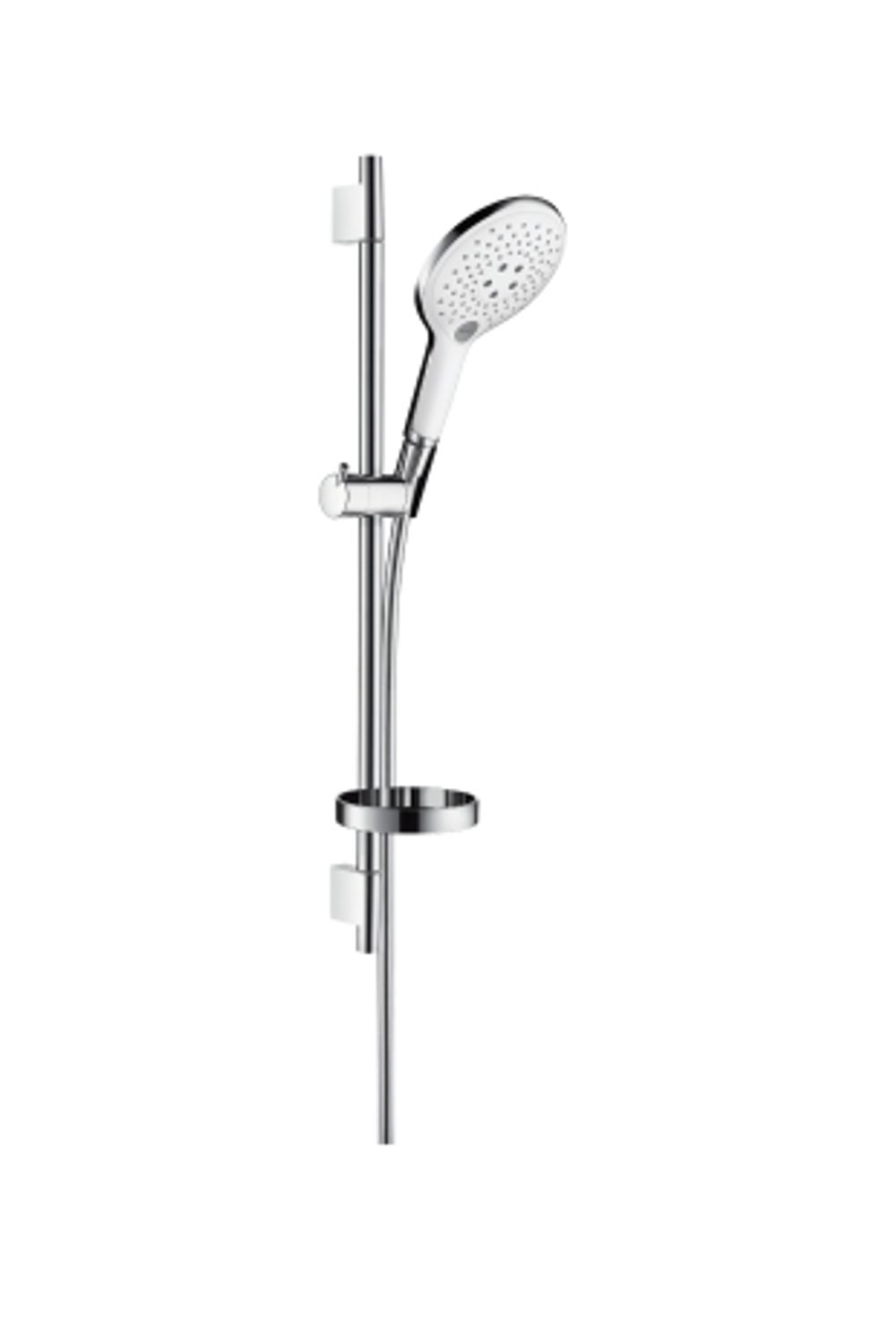 https://raleo.de:443/files/img/11eeea2645f672a092906bba4399b90c/size_l/Hansgrohe-HG-Brausenset-Raindance-Select-150-UnicaS-Puro-650mm-weiss-chrom-27802400 gallery number 1